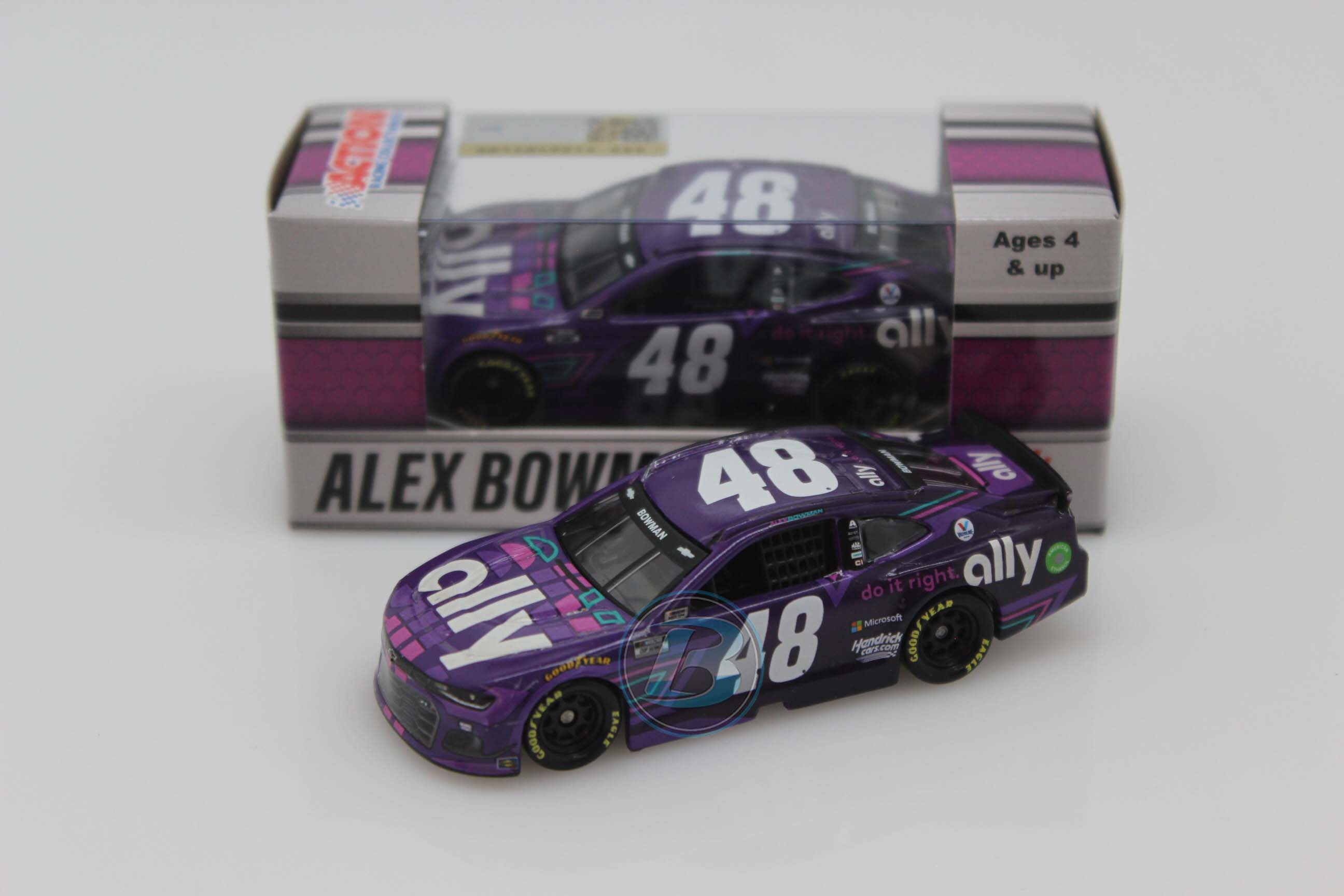 Alex Bowman 2021 Ally 1:64 Nascar Diecast Chassis Rubber Tires 