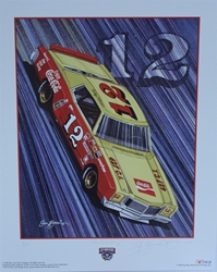 Autographed Bobby Allison "Real Thing!" Numbered Sam Bass 25" X 20" Print w/ COA Sam Bass, Bobby Allison, Coca~Cola, Monster Energy Cup Series, Winston Cup, Poster