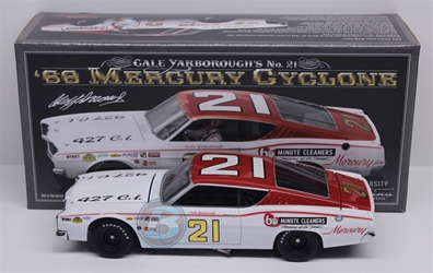 Cale Yarborough #21 60 Minute Cleaners 1968 Mercury Cyclone 1:24 University of Racing Nascar Diecast Cale Yarborough nascar diecast, diecast collectibles, nascar collectibles, nascar apparel, diecast cars, die-cast, racing collectibles, nascar die cast, lionel nascar, lionel diecast, action diecast, university of racing diecast, nhra diecast, nhra die cast, racing collectibles, historical diecast, nascar hat, nascar jacket, nascar shirt,historical racing die cast