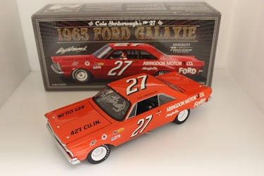 Cale Yarborough Autographed Abingdon Motor Co. #27 1965 Ford Galaxie 1:24 University of Racing Nascar Diecast university of race, 1:24 diecast ,Cale Yarborough, AUTOGRAPHED