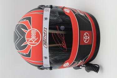 Christopher Bell Autogrpahed w/ Red Paint Pen 2021 Rheem Full Size Replica Helmet Christopher Bell, Helmet, NASCAR, BrandArt, Full Size Helmet, Replica Helmet