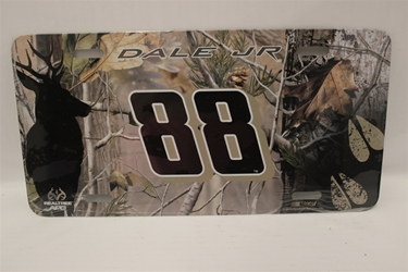 Dale Earnhardt Jr #88 No Sponsor Deer Head / Realtree License Plate Dale Earnhardt Jr,Deer Head / Realtree ,License Plate,R and R Imports,R&R