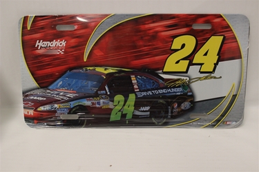 Jeff Gordon #24 Drive To End Hunger Red Car License Plate Jeff Gordon ,Red Car,License Plate,R and R Imports,R&R