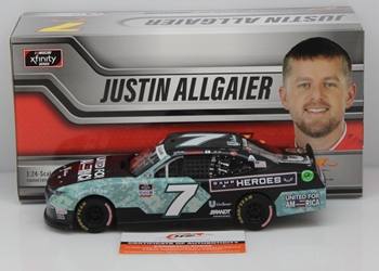 Justin Allgaier Autographed 2021 United for America / Camp4Heroes 1:24 Nascar Diecast Justin Allgaier, Nascar Diecast,2021 Nascar Diecast,1:24 Scale Diecast,pre order diecast