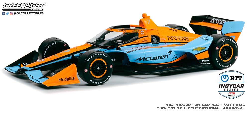 *Preorder* Alexander Rossi #7 2023 McLaren / Arrow McLaren SP - NTT IndyCar Series 1:18 Scale IndyCar Diecast Alexander Rossi, 2023,1:18, diecast, greenlight, indy
