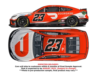*Preorder* Bubba Wallace 2022 DoorDash 1:24 Color Chrome Nascar Diecast Bubba Wallace, Nascar Diecast, 2022 Nascar Diecast, 1:24 Scale Diecast