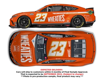 *Preorder* Bubba Wallace 2022 Wheaties 1:24 Color Chrome Nascar Diecast Bubba Wallace, Nascar Diecast, 2022 Nascar Diecast, 1:24 Scale Diecast