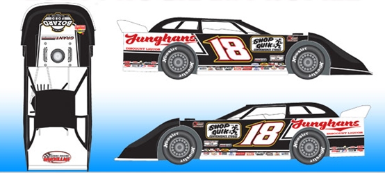 *Preorder* Chase Junghans 2021 #18 Black & White 1:64 Dirt Late Model Diecast Chase Junghans, 2021 Dirt Late Model Diecast, 1:64 Scale Diecast, pre order diecast