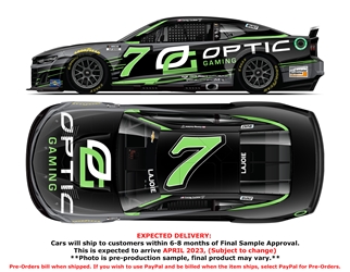 *Preorder* Corey LaJoie 2022 OpTic Gaming 1:24 Color Chrome Nascar Diecast Corey LaJoie, Nascar Diecast, 2022 Nascar Diecast, 1:24 Scale Diecast