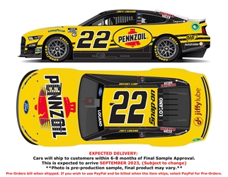 *Preorder* Joey Logano Autographed 2023 Pennzoil 1:24 Nascar Diecast Joey Logano, Nascar Diecast, 2023 Nascar Diecast, 1:24 Scale Diecast