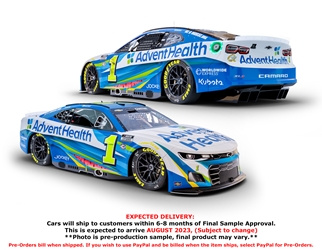 *Preorder* Ross Chastain 2023 AdventHealth 1:24 Color Chrome Nascar Diecast - FOIL NUMBER DIECAST Ross Chastain, Nascar Diecast, 2023 Nascar Diecast, 1:24 Scale Diecast