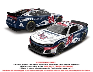 *Preorder* William Byron 2023 Liberty University 1:24 Nascar Diecast William Byron, Nascar Diecast, 2023 Nascar Diecast, 1:24 Scale Diecast